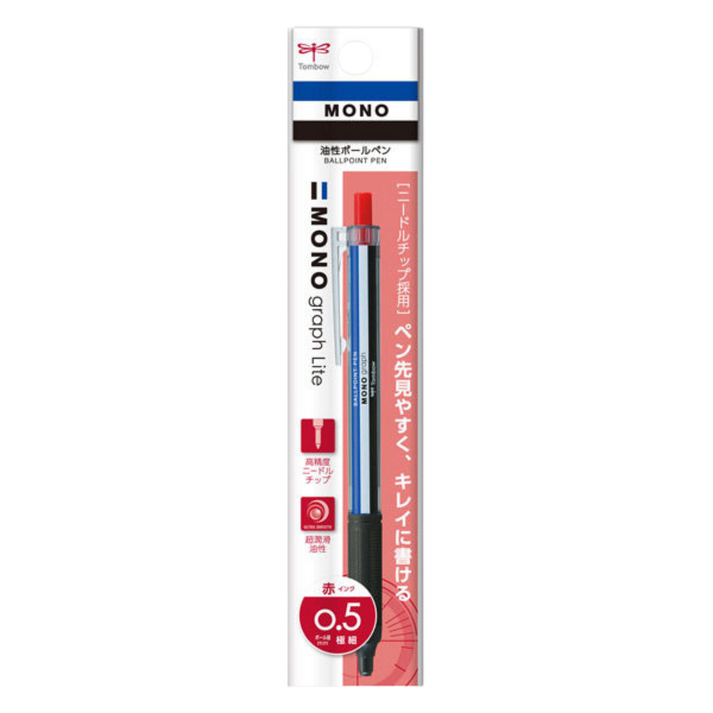 Tombow Mono Graph Red Ink Ballpoint Pen - Classical - 0.5mm