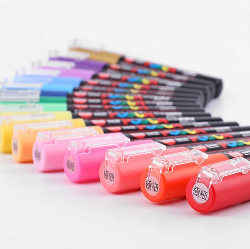 Uni Posca Paint Marker - Extra Fine Point - 12 Color Set