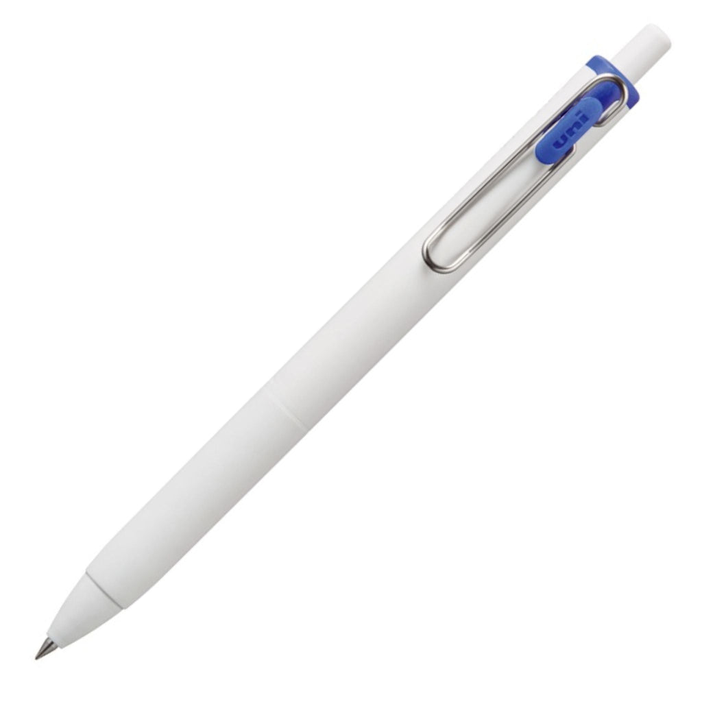 Uni-ball One Blue Ink Gel Ballpoint Pen - White - 0.38mm