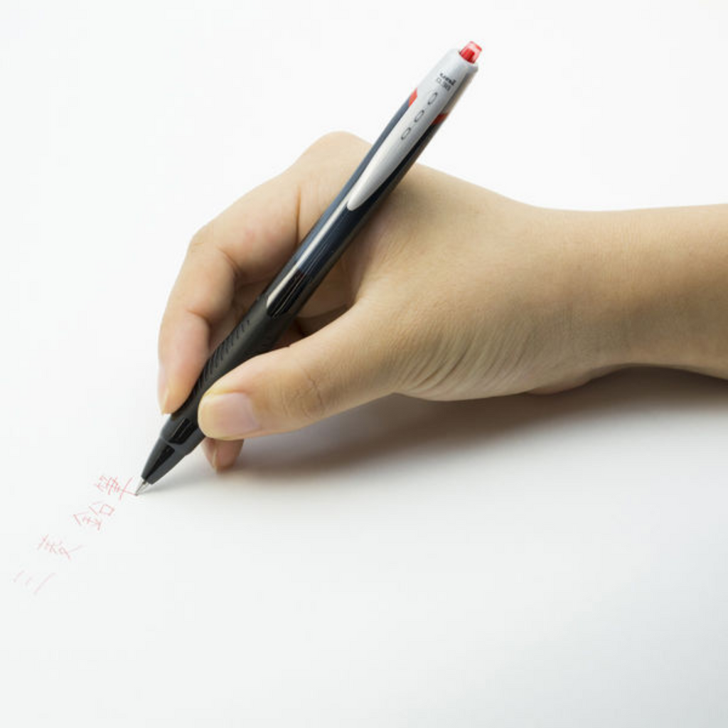 Uni Jetstream Red Ink Ballpoint Pen - Black - 0.38mm