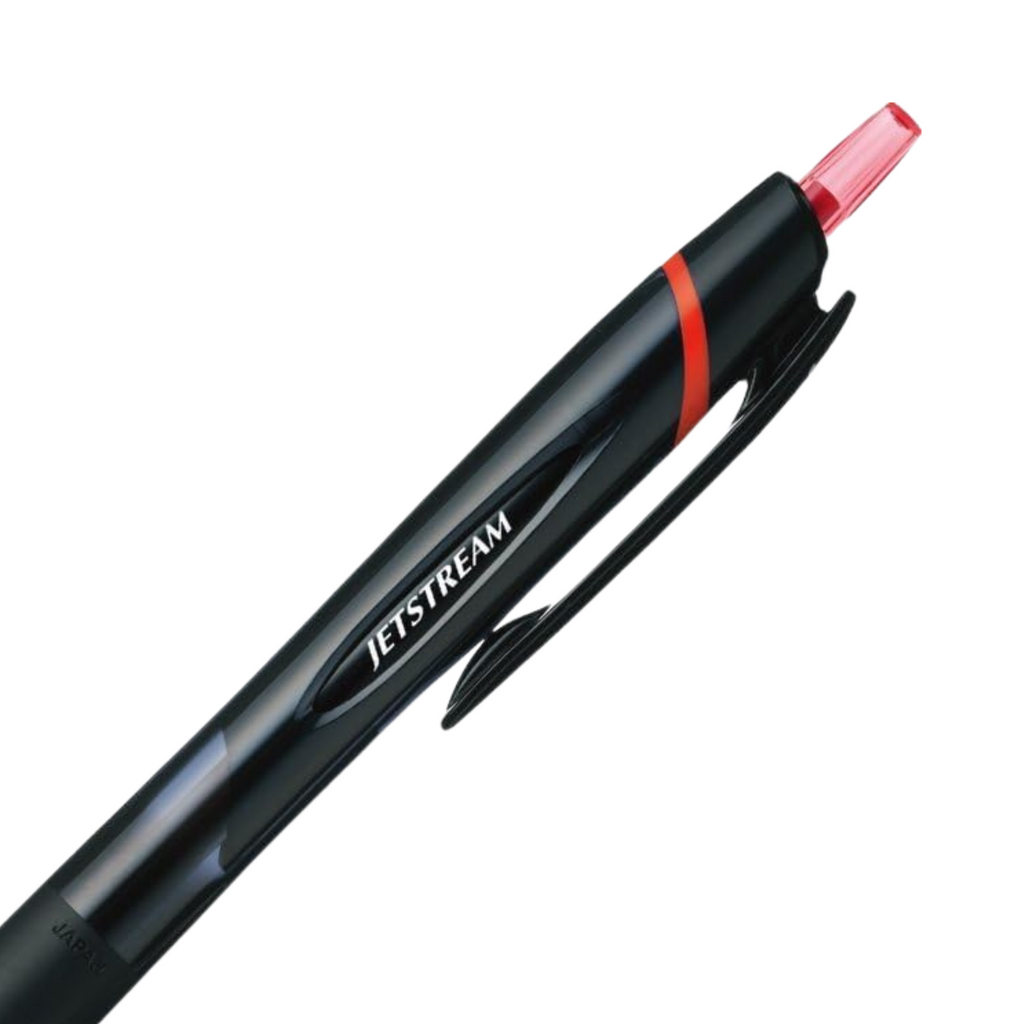 Uni Jetstream Red Ink Ballpoint Pen - Black - 0.7mm