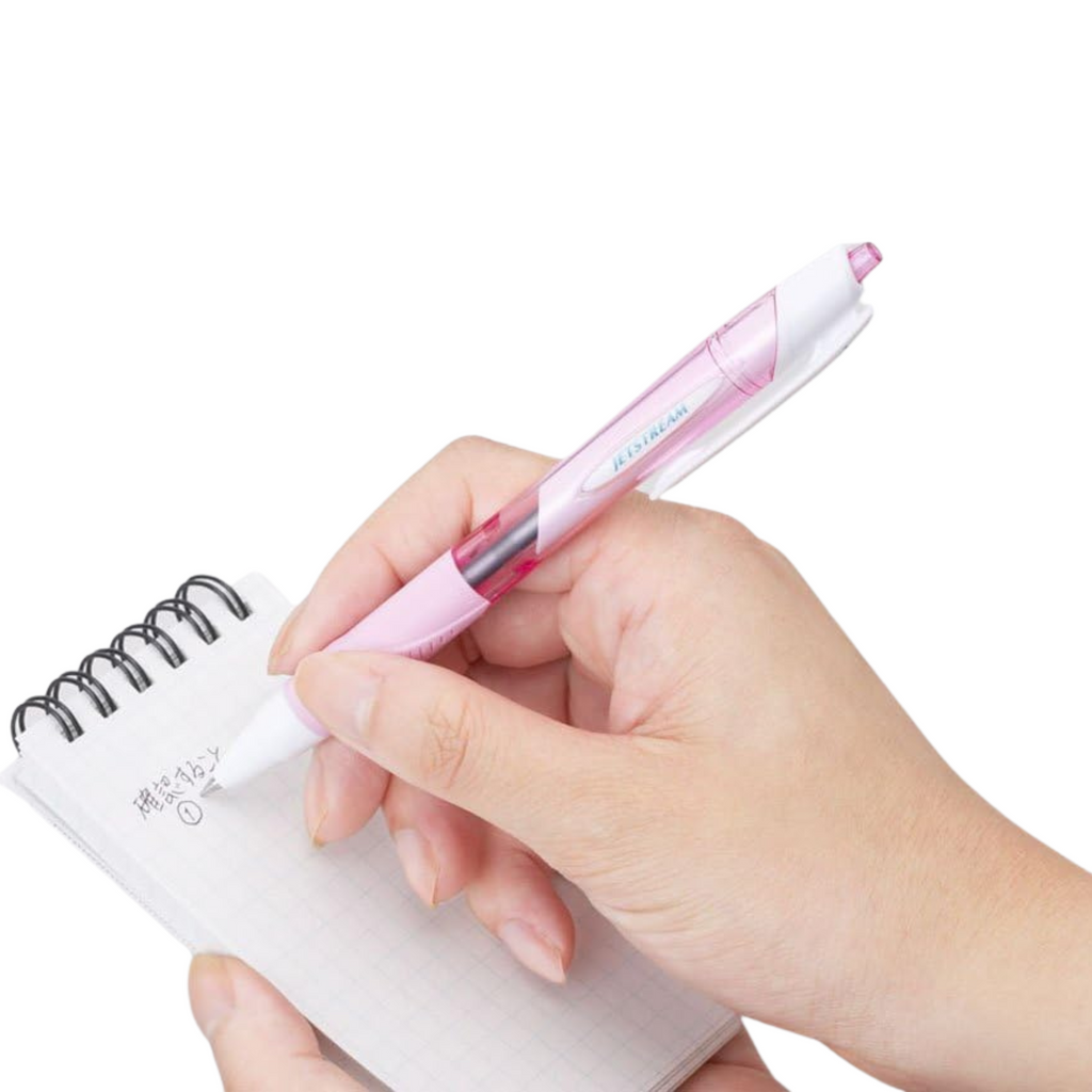 Uni Jetstream Standard Ballpoint Pen - White - Blue Ink - 0.5mm