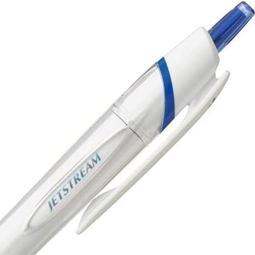 Uni Jetstream Standard Ballpoint Pen - White - Blue Ink - 0.5mm