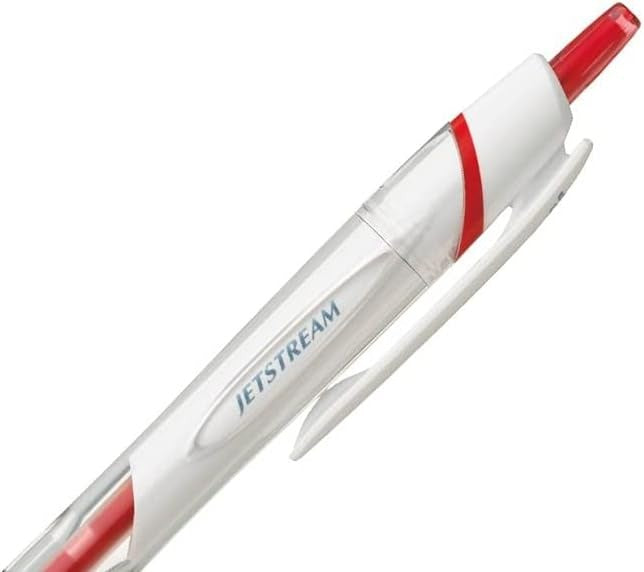 Uni Jetstream Standard Ballpoint Pen - White - Red Ink - 0.5mm