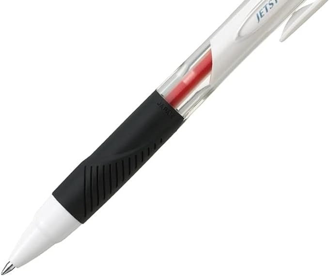 Uni Jetstream Standard Ballpoint Pen - White - Red Ink - 0.5mm