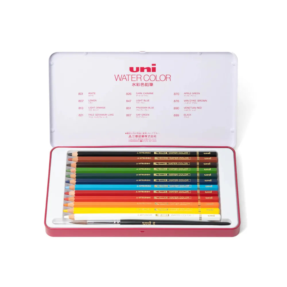 Uni Watercolor Pencils - Set of 12