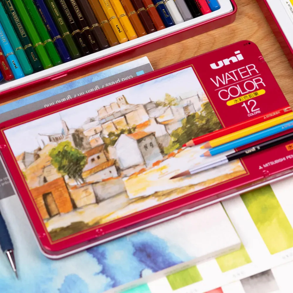 Uni Watercolor Pencils - Set of 12