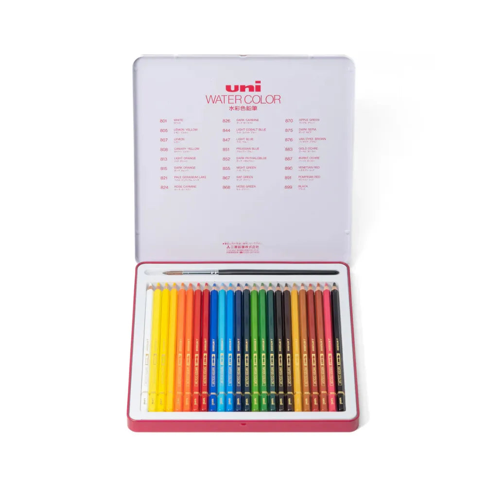 Uni Watercolor Pencils - Set of 24