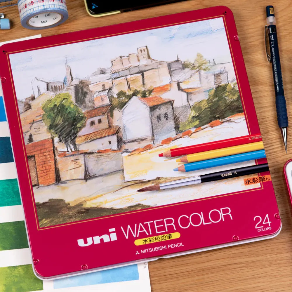 Uni Watercolor Pencils - Set of 24