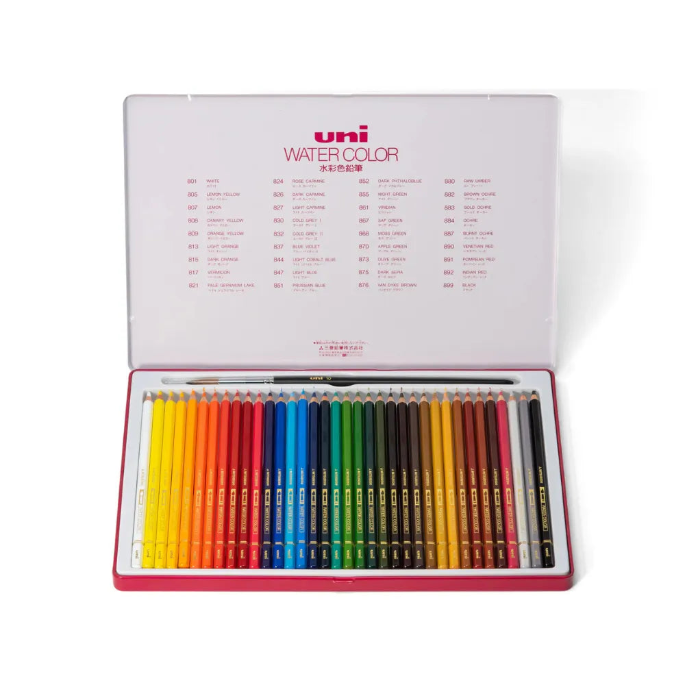 Uni Watercolor Pencils - Set of 36