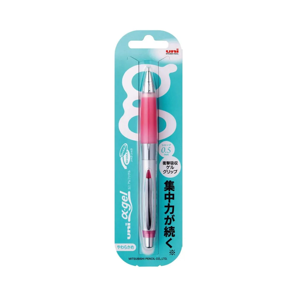 Uni alpha-gel Shaker Mechanical Pencil - Soft Grip - Pink - 0.5mm