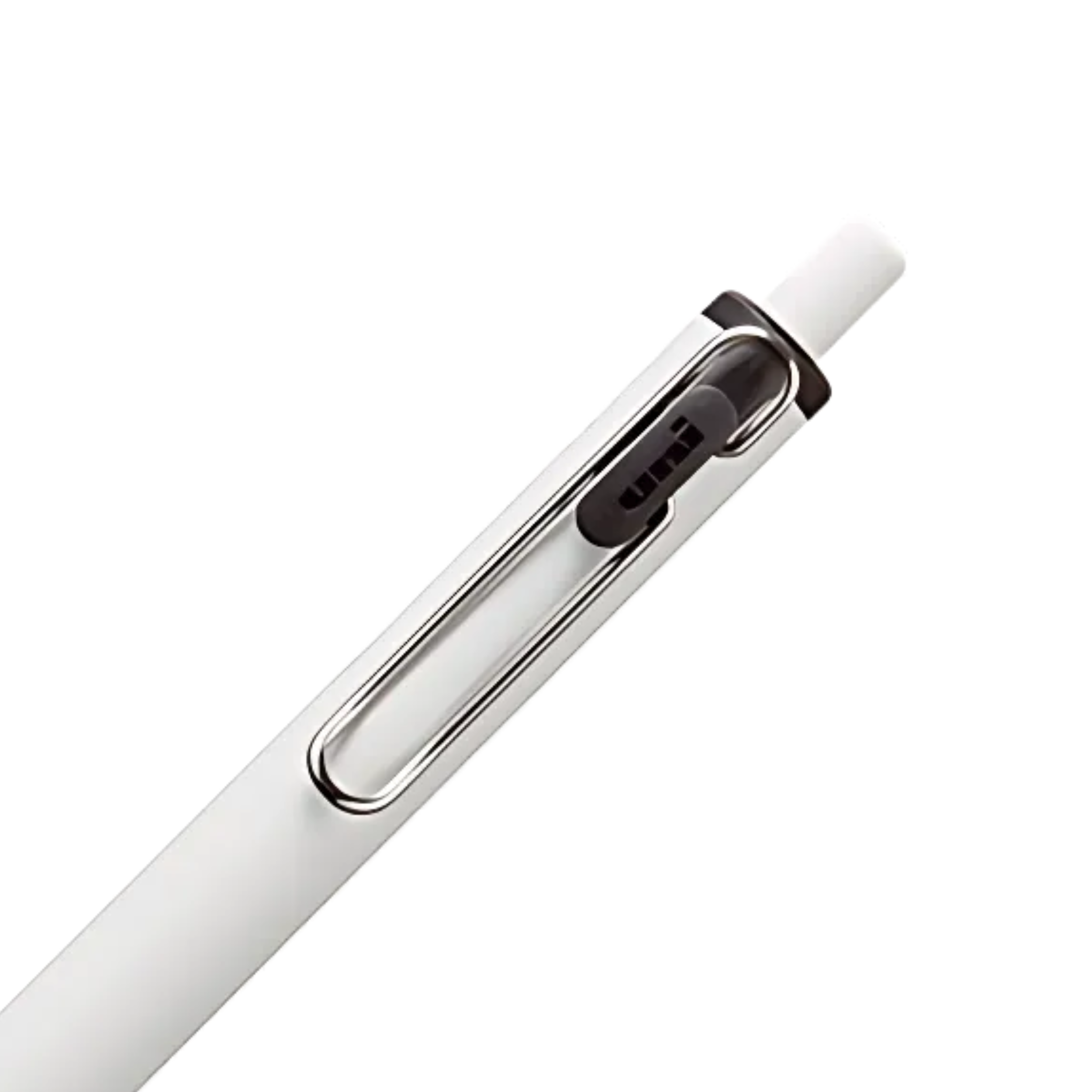 Uni-ball One Black Ink Gel Ballpoint Pen - White - 0.38mm