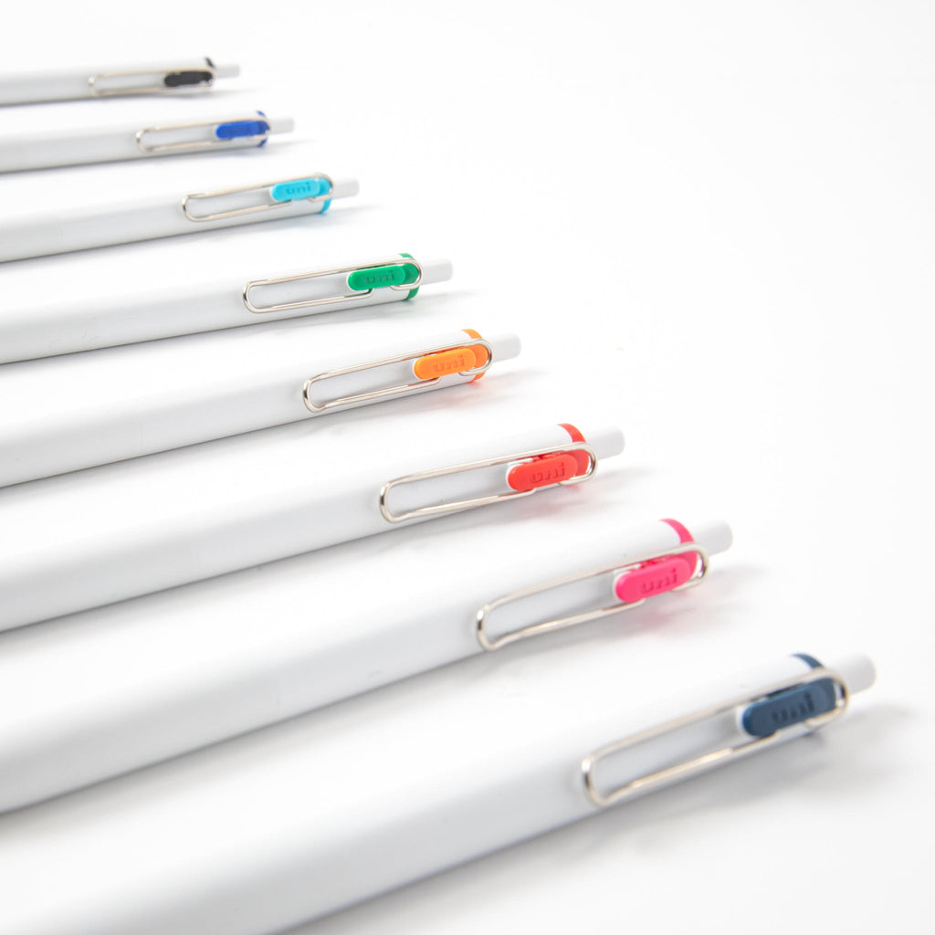 Uni-ball One Gel Ink 8 Color Ballpoint Pen Set - White - 0.38mm