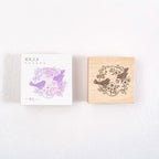Vintage Bird Rubber Stamps - Green