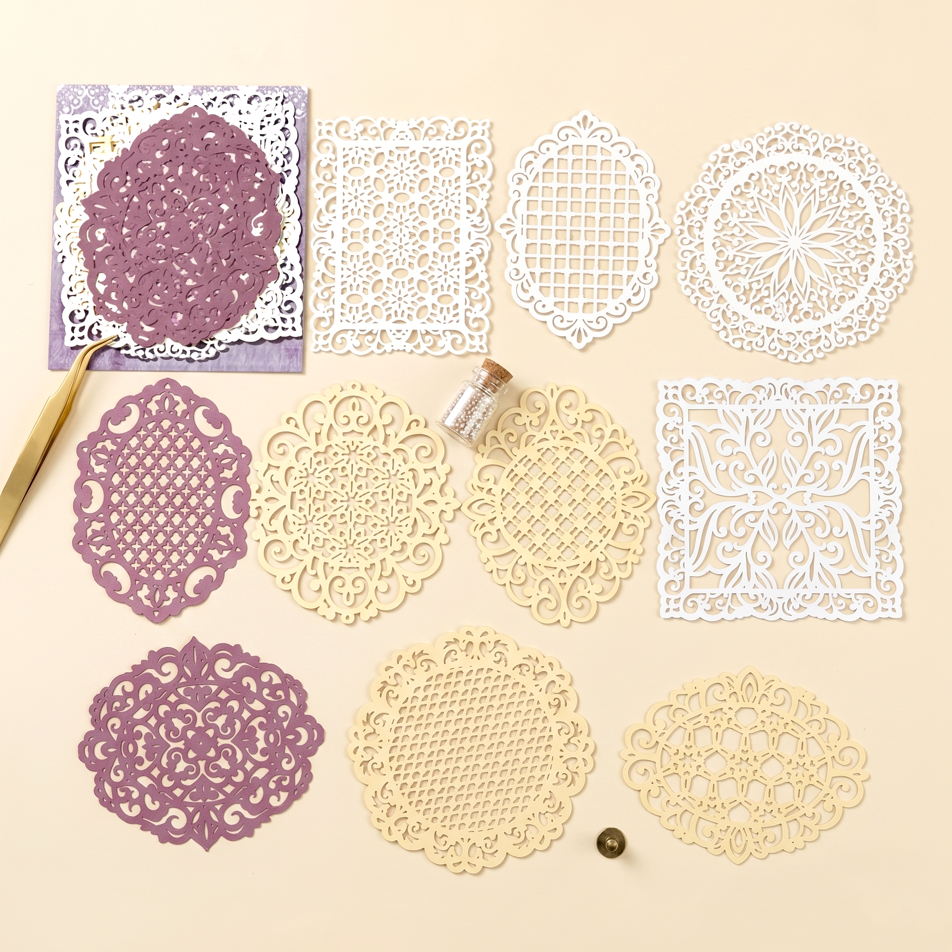 Vintage Crochet Paper Set