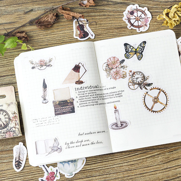 Vintage Journal Paper Stickers