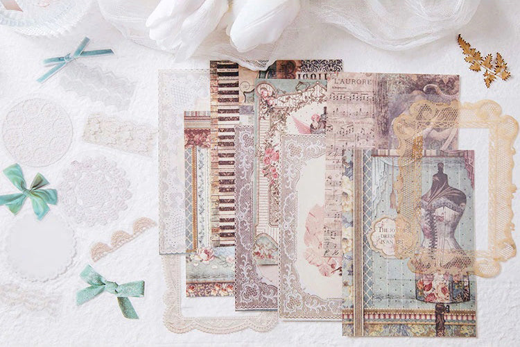 Vintage Lace Kraft Paper Set
