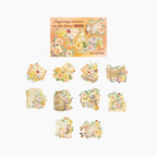 Vintage Letters Gold Foil Stickers