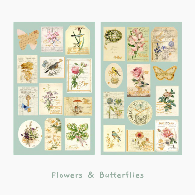 Vintage Letter Stamp Stickers