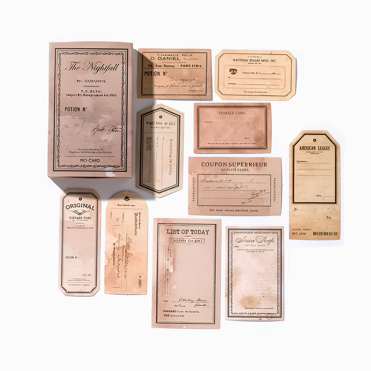 Vintage Loose Leaf Decorative Scrapbooking Stickers