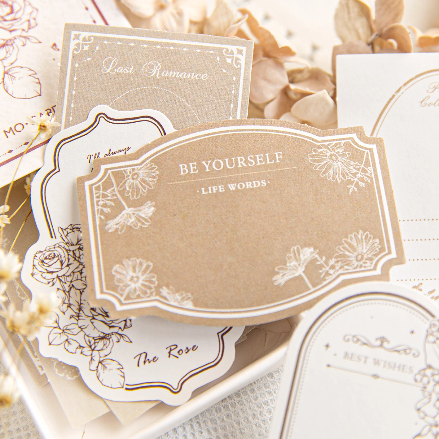 Vintage Loose Leaf Decorative Scrapbooking Stickers