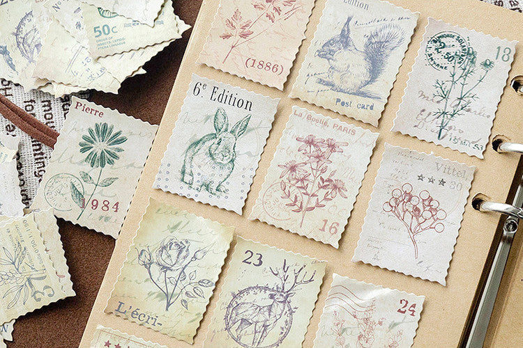 Vintage Stamp Stickers