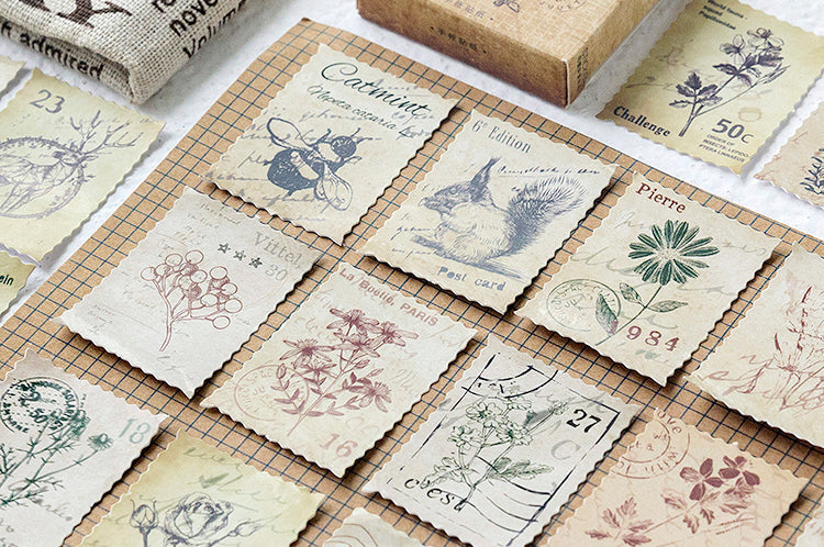 Vintage Stamp Stickers