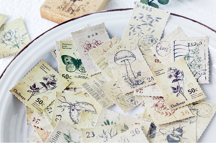 Vintage Stamp Stickers