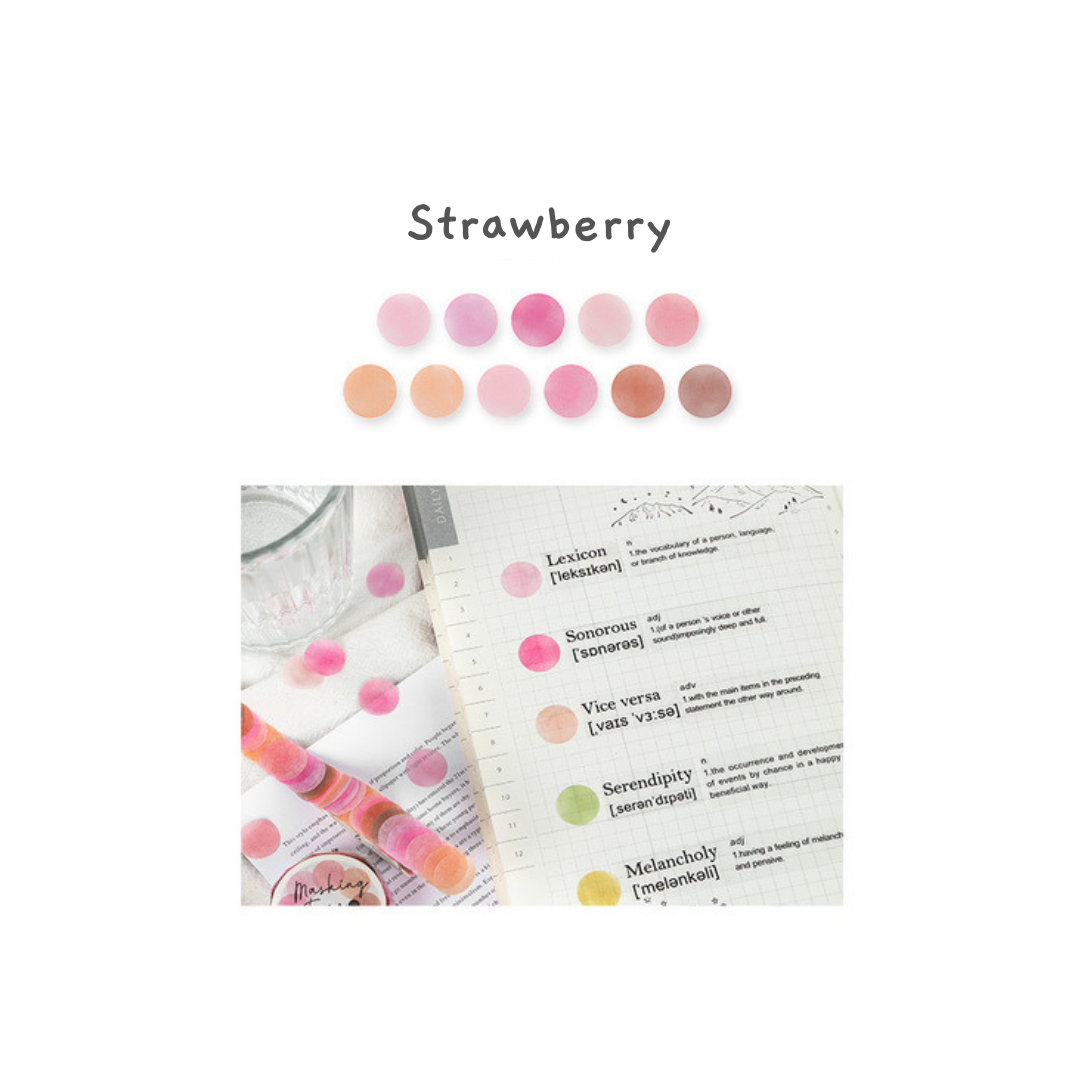 Watercolor Dot Masking Sticker Roll