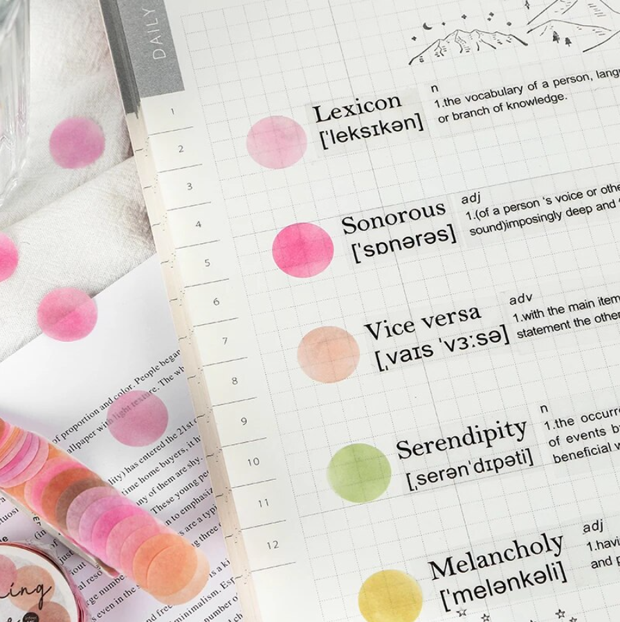 Watercolor Dot Masking Sticker Roll