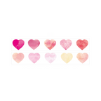 Watercolor Heart Masking Sticker Roll