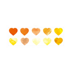 Watercolor Heart Masking Sticker Roll