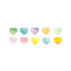 Watercolor Heart Masking Sticker Roll
