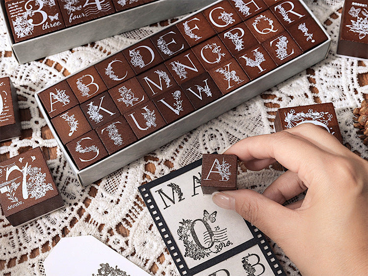 Whimsical Nature Stamp Collection - Alphabet and Numbers