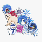 White Winter Paper Stickers