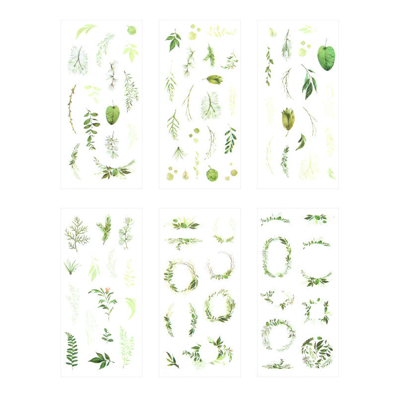 Wild Nature Sticker Set - Green Leaves