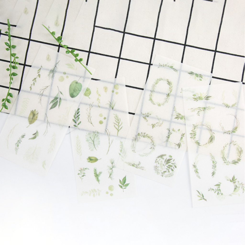 Wild Nature Sticker Set - Green Leaves