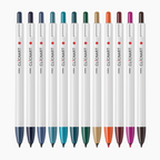 Zebra Clickart Knock Sign Pen 12 Color Set - Dark