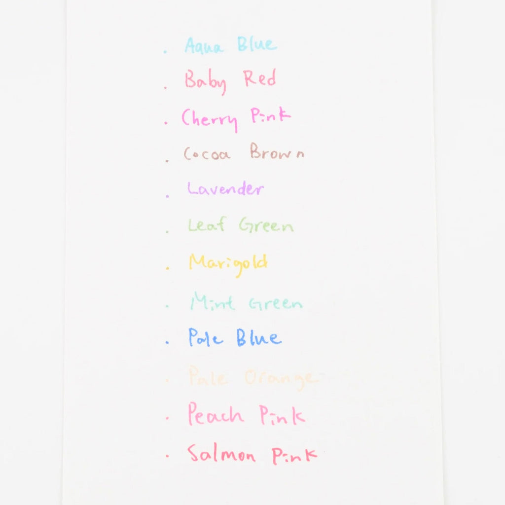 Zebra Clickart Knock Sign Pen 12 Color Set - Light