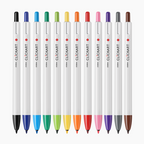 Zebra Clickart Knock Sign Pen 12 Color Set - Standard