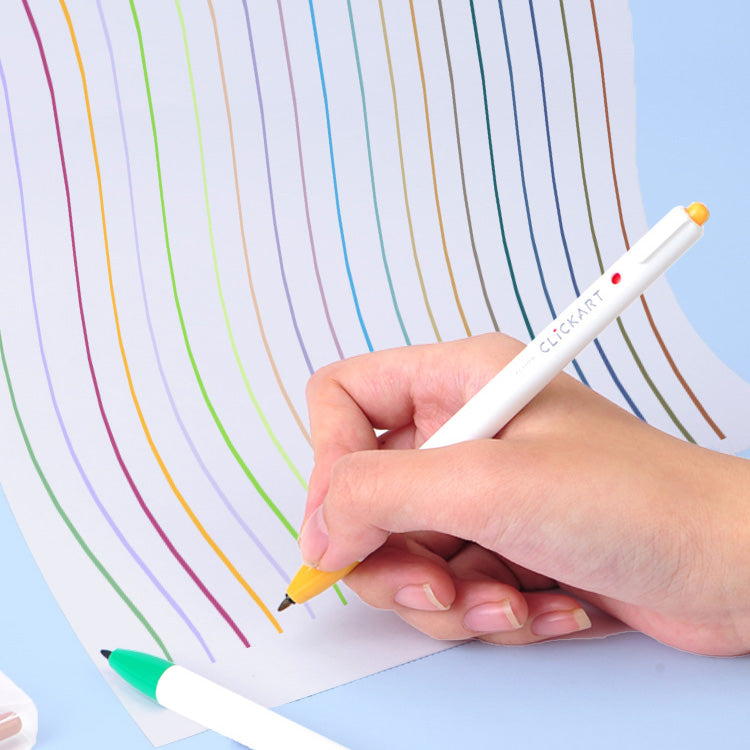 Zebra Clickart Knock Sign Pen 12 Color Set - Standard