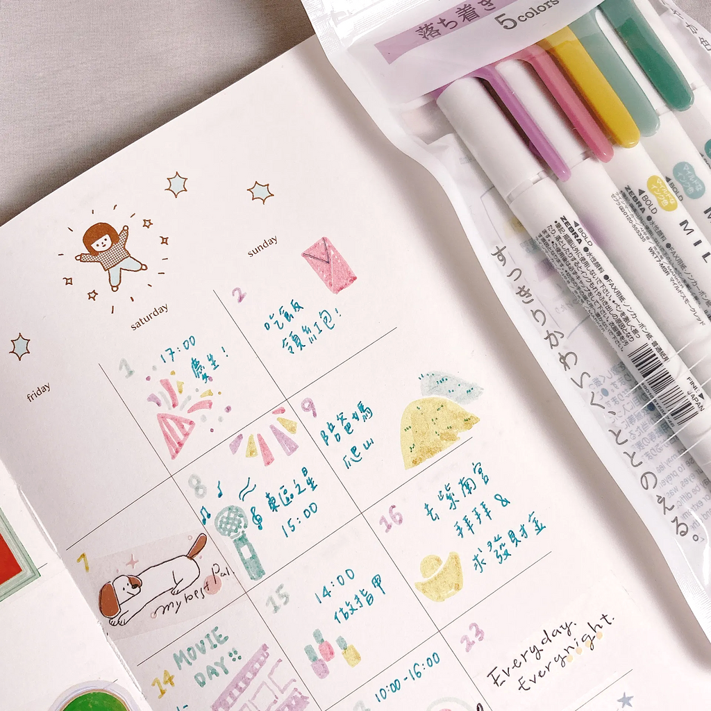 Zebra Mildliner Double Sided Highlighters - NEW COLORS