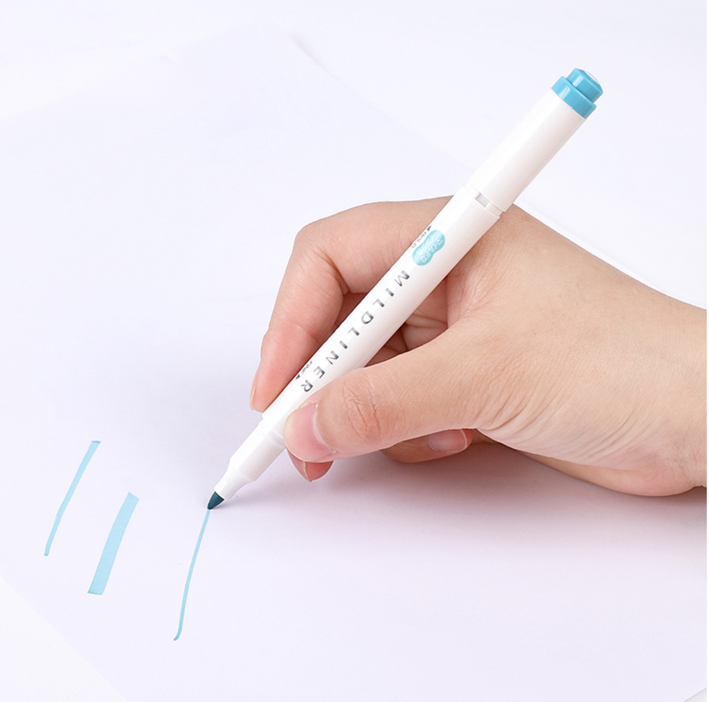 Zebra Mildliner Double Sided Highlighters - 5 Pastel Color Set