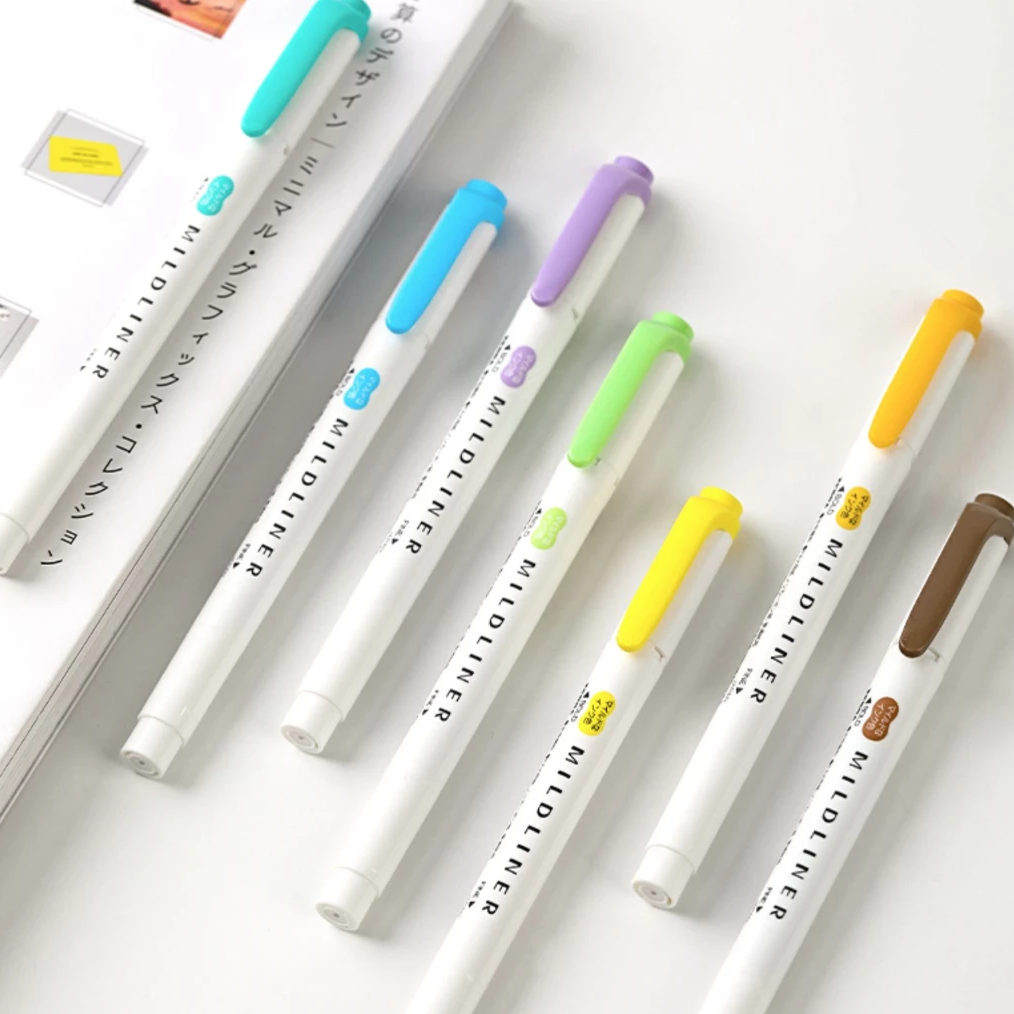 Zebra Mildliner Double Sided Highlighters - 5 Warm Color Set