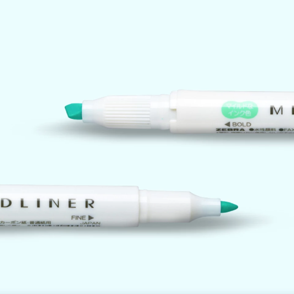 Zebra Mildliner Double Sided Highlighters - 5 Cool Color Set