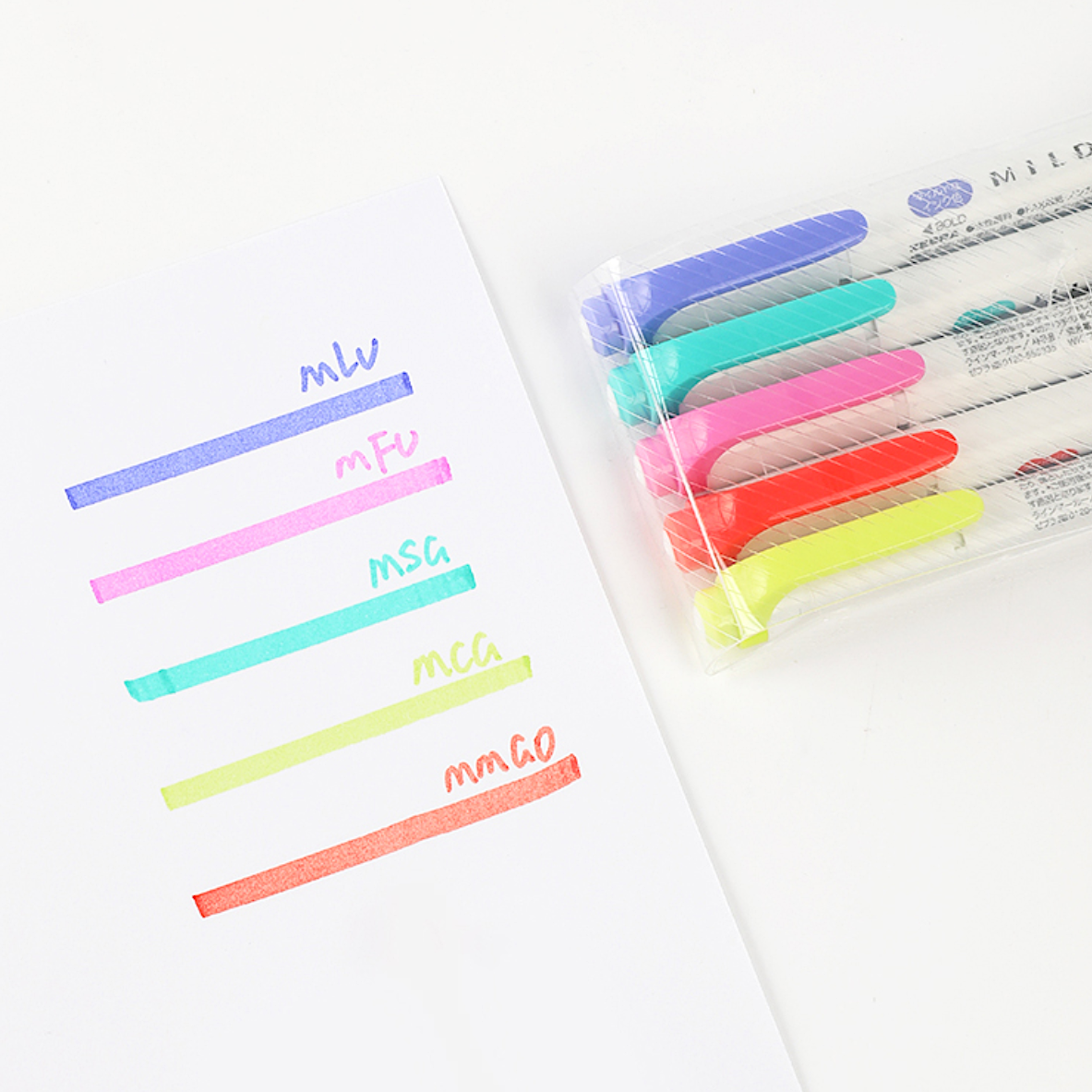 Zebra Mildliner Double Sided Highlighters - 5 Fine Color Set (NEW)