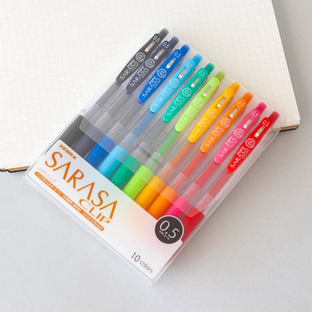Zebra Sarasa Clip Color Gel Pen Set