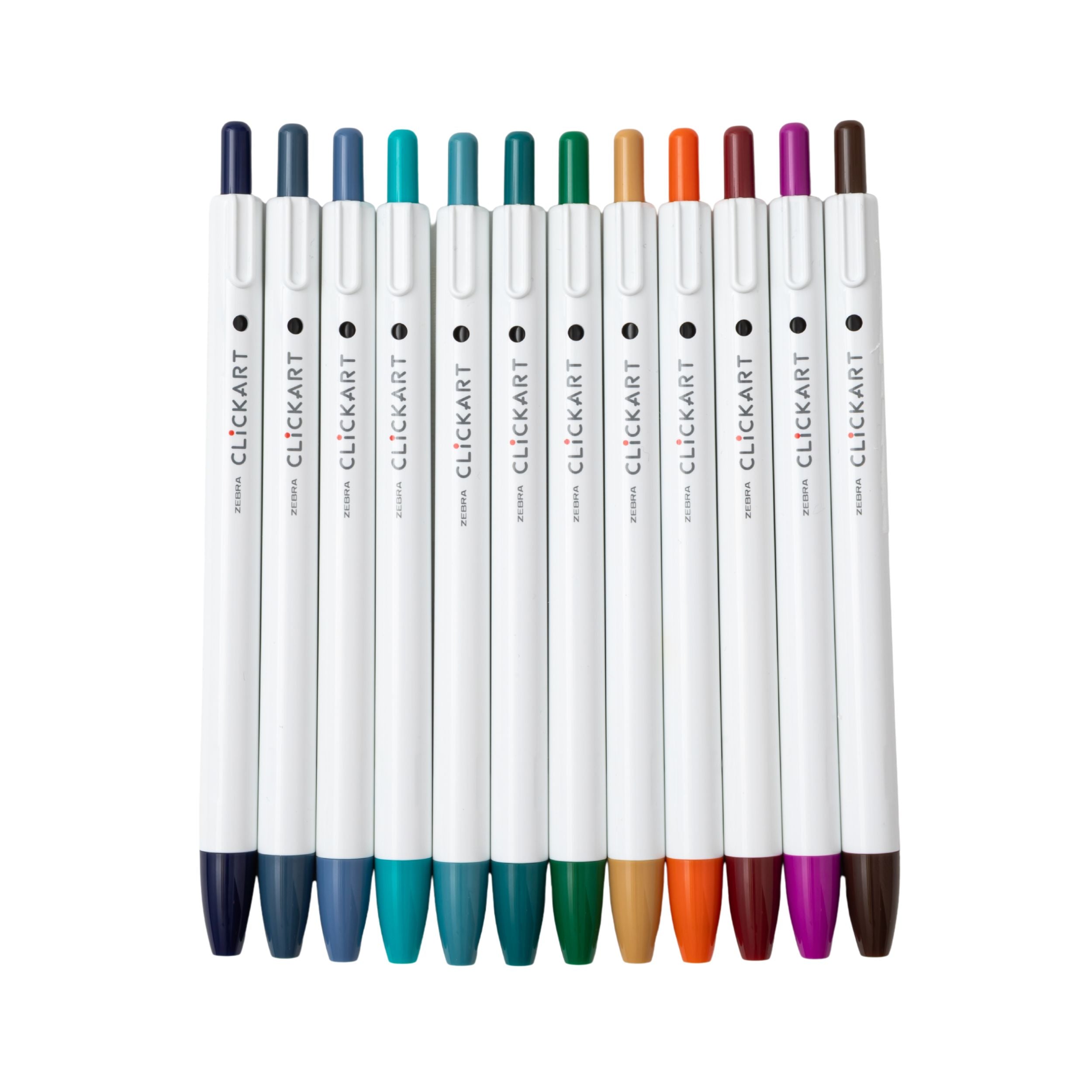 Zebra Clickart Marker Set - Dark shades - 12 colors
