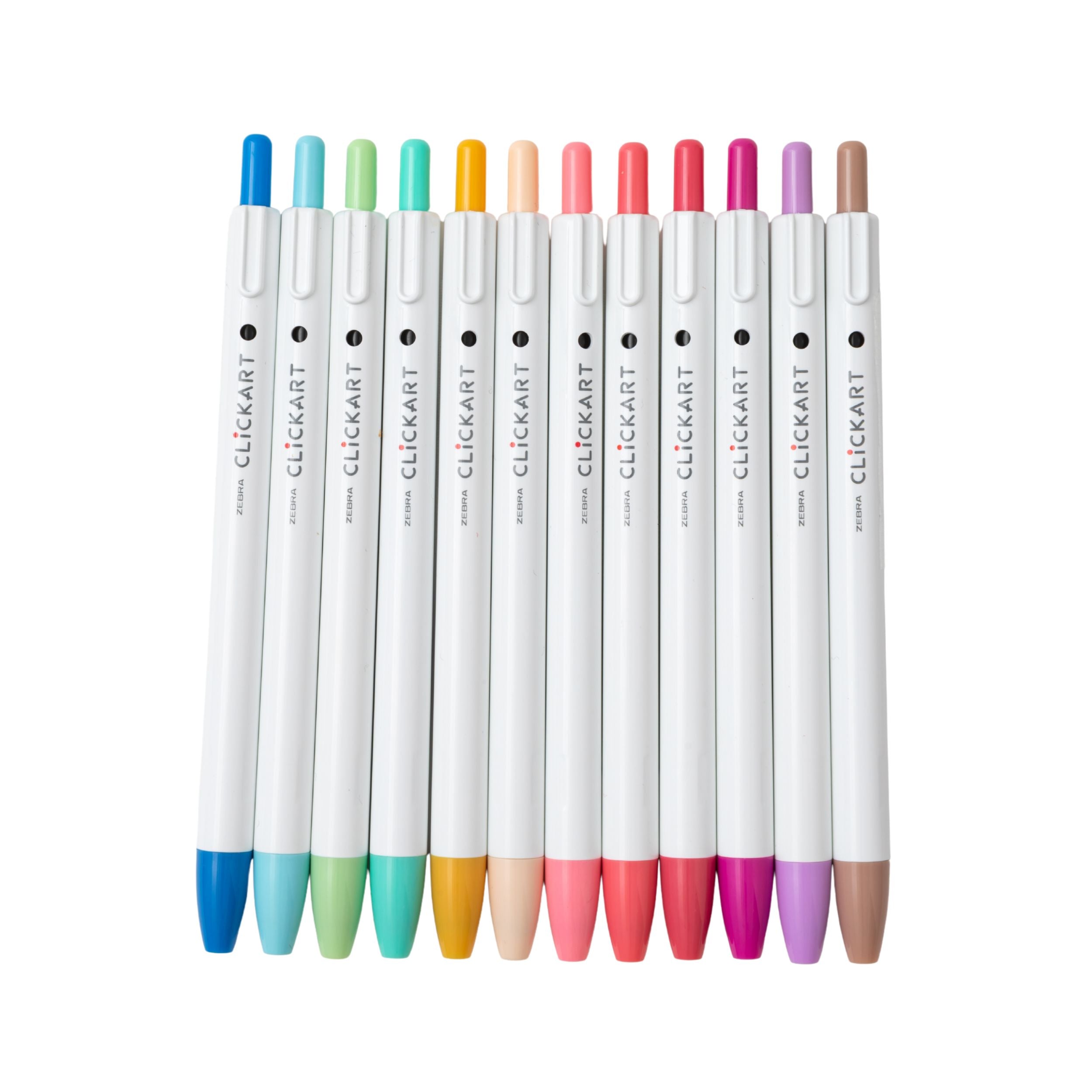 Zebra Clickart Marker Set - Light tints - 12 colors