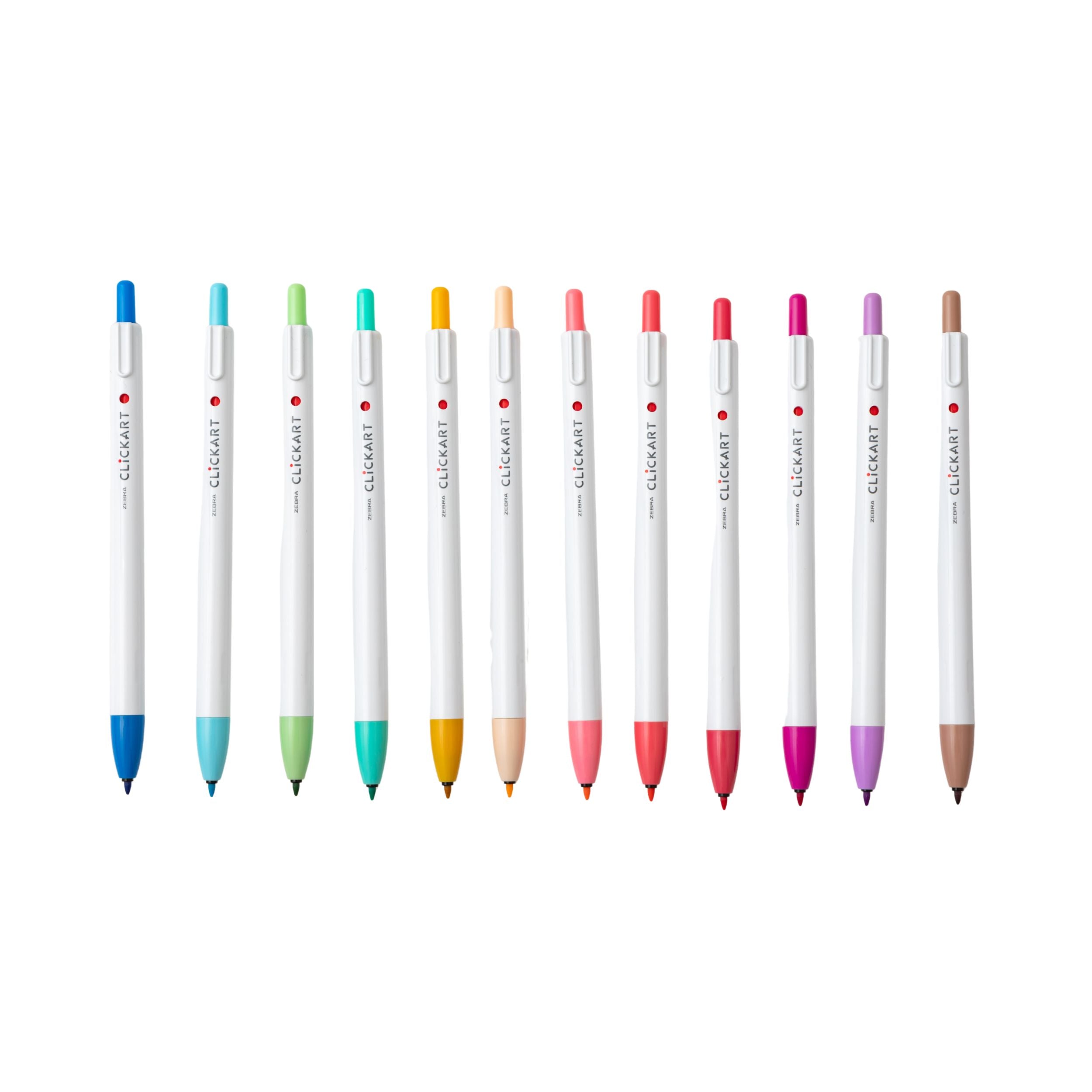 Zebra Clickart Marker Set - Light tints - 12 colors